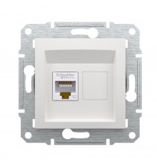 Розетка комп'ютерна Schneider Electric Asfora білий RJ-45 UTP 5E внутрішня без рамки EPH4370121