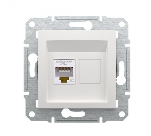 Розетка комп'ютерна Schneider Electric Asfora білий RJ-45 UTP 5E внутрішня без рамки EPH4370121 Розетка комп'ютерна Schneider Electric Asfora білий RJ-45 UTP 5E внутрішня без рамки EPH4370121
