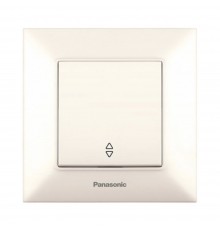 Вимикач Panasonic Arkedia Slim кремовий одноклавішний прохідний WNTC00032BG-UA