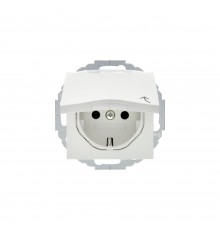 BERKER S.x/B.x механізм Розетка з з/ккришкаполе д/надпису зах.конт. 16А/250В пол.білий мат. 47461909