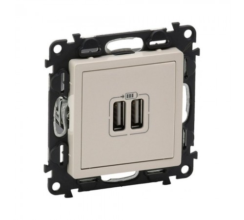 Розетка USB Legrand Valena Life подвійна слонова кістка 753512 Розетка USB Legrand Valena Life подвійна слонова кістка 753512