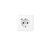 JUNG LSx-механізм Розетка SCHUKO® з USB-інтерфейсом білосніжний матовий LS1520-18CWWM