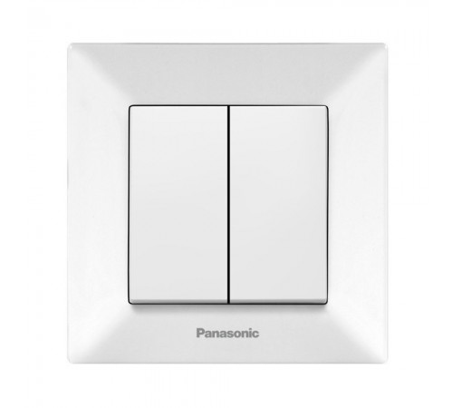 Вимикач Panasonic Arkedia Slim двоклавішний білий WNTC00092WH-UA Вимикач Panasonic Arkedia Slim двоклавішний білий WNTC00092WH-UA