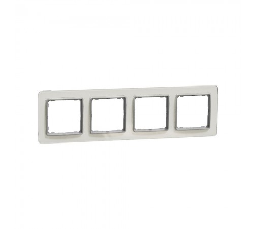 Рамка Schneider Sedna Design 4-х кратна біле скло SDD360804 Рамка Schneider Sedna Design 4-х кратна біле скло SDD360804