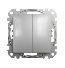 Schneider Sedna Design Вимикач 2-кл. внутр. "Sedna Design" Алюміній SDD113105