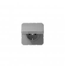 JUNG CD Розетка SCHUKO з кришкою і захисними шторками сірий CD1520BFKIKLGR
