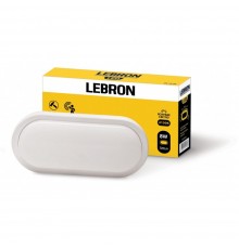 LED світильник з датчиком руху овальний L-WLO-S 8W 210mm 4100K 720Lm IP65 15-37-21 Lebron