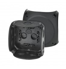 Розподільна коробка HENSEL з кришкою KF 0400 B 104x104x70mm IP66/67 чорна УФ стійка DK0400B
