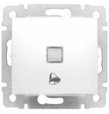 Legrand Valena Classic Вимикач без фіксації з підсвіткою та символом дзвінка 10А 12В Білий 774415