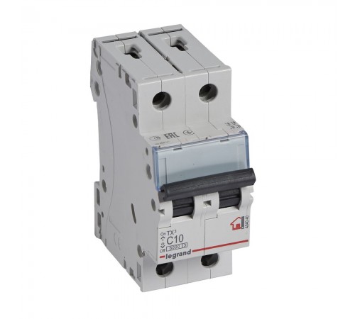 LEGRAND Автоматичний вимикач, 6kA, C 10А 2П 404040 LEGRAND Автоматичний вимикач, 6kA, C 10А 2П 404040