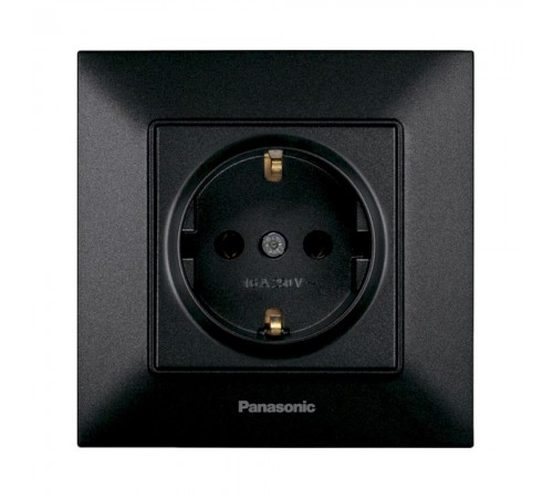 Розетка Panasonic Arkedia Slim чорна із заземленням швидкий монтаж WNTC03022BL-UA Розетка Panasonic Arkedia Slim чорна із заземленням швидкий монтаж WNTC03022BL-UA