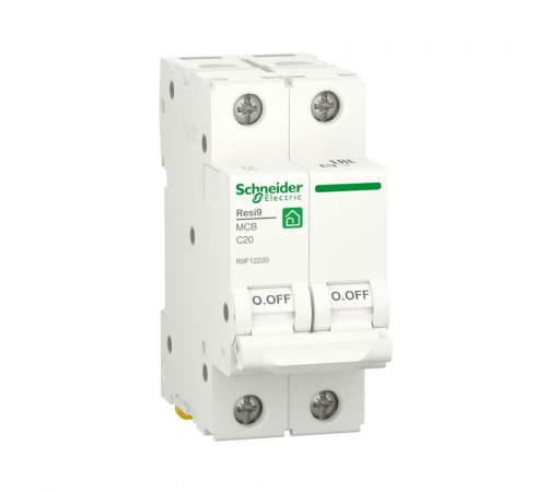 Автоматичний вимикач Schneider Electric Resi 9 2p 20A C R9F12220 Автоматичний вимикач Schneider Electric Resi 9 2p 20A C R9F12220