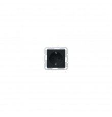 GIRA Розет с зазем конт System 55 черный матовый 0188005 GIRA