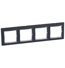 Legrand Valena Classic Рамка 4 пости Нюктюрн срібний штрих 770394