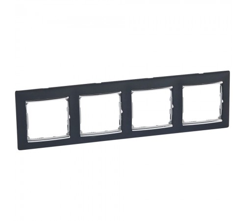 Legrand Valena Classic Рамка 4 пости Нюктюрн срібний штрих 770394