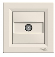 Розетка телевізійна ТV Schneider Electric Asfora крем 8dP прохідна EPH3200323