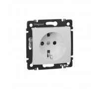 Legrand Valena Classic Розетка 2К+З з автоматичними клемами зі шторками Білий 774222