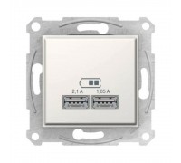 Schneider SEDNA Розетка 2-а USB внутр. "SEDNA" сл.к. (C2) SDN2710223