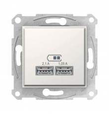 Schneider SEDNA Розетка 2-а USB внутр. "SEDNA" сл.к. (C2) SDN2710223