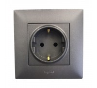 Розетка в зборі Legrand NILOE STEP сталь NS863421S
