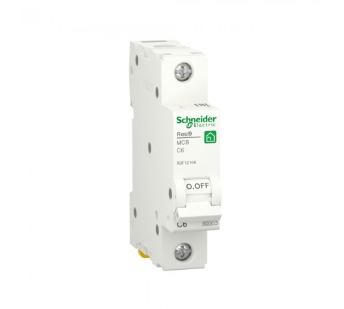 Автоматичний вимикач Schneider Electric Resi 9 6кА С 1p 6A C R9F12106 Автоматичний вимикач Schneider Electric Resi 9 6кА С 1p 6A C R9F12106