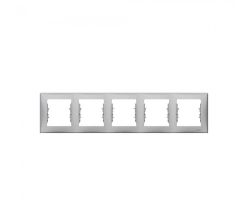 Рамка Schneider Electric Sedna алюміній 5-кратна SDN5800960