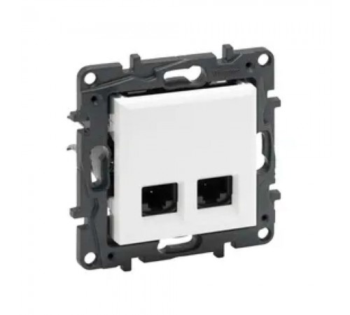 Legrand NILOE STEP Розетка 2хRJ45 кат Біла 863168 Legrand NILOE STEP Розетка 2хRJ45 кат Біла 863168