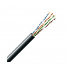 Провiд ЗЗКМ чорний Cat5e U/UTP PE 4х2х24 AWG зовнішній без екрана 7091003 74269
