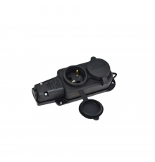 Колодка Mutlusa 2 гнізда з/з, 16А, каучук, (IP44) 65-88-06