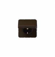 JUNG CD Розетка SCHUKO з кришкою і захисними шторками коричневий CD1520BFKIKLBR
