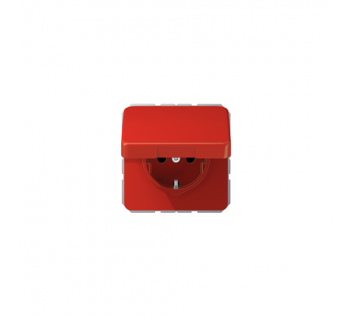 JUNG CD Розетка SCHUKO з кришкою червоний CD1520BFKLRT