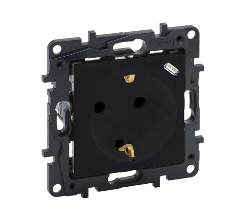 Legrand NILOE STEP Розетка комбінована 2К+З 16 A + USB Тип C 1 колір Чорний 864527