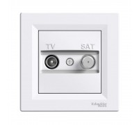Розетка телевізійна Schneider Electric Asfora біла кінцева ТV+SAT внутрішня EPH3400121