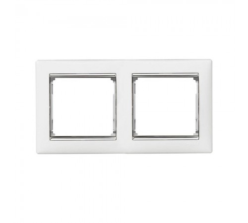 Рамка Legrand Valena Classic білий срібний штрих 2 пости 770492 Рамка Legrand Valena Classic білий срібний штрих 2 пости 770492