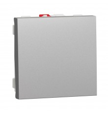 Вимикач Schneider Electric Unica New алюміній одноклавішний внутрішній 2-модульний NU320130