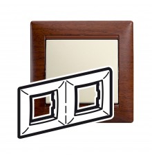 Legrand Valena Classic Рамка 2 пости Тоноване Дерево
770312