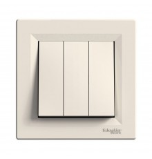 Вимикач Schneider Electric Asfora крем трьохклавішний EPH2100123