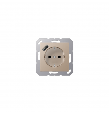 JUNG A Розетка SCHUKO з USB тип A шампанське A1520-18ACH