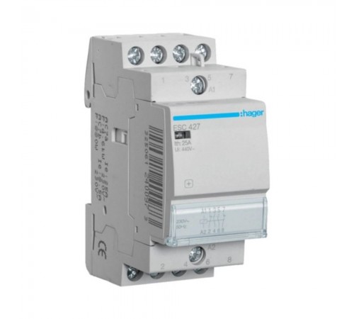 Hager Контактор 25A, 2НВ+2НЗ, 230В ESC427