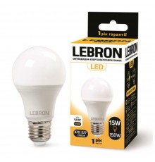 Лампочка LED Lebron L-A70 15W E27 4100K 1350Lm 11-11-67