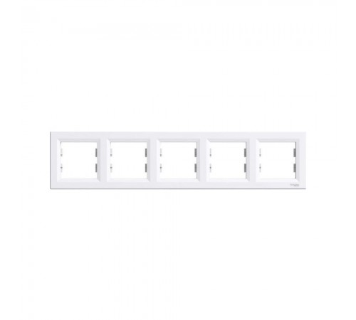 Рамка Schneider Electric Asfora бiла п'ятимісна горизонтальна EPH5800521