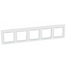 Legrand Valena Classic Рамка 5 постів Білий кристал 774465