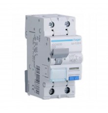 Диференційний автомат Hager Тип AC 1P+N 6kA B-20A 30mA ADC920D