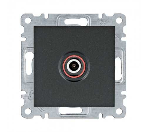 Розетка САТ Hager Lumina чорна WL3233