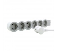 Колодка Legrand 6х2К+З розетки 16 А Білий/Сірий 694579
