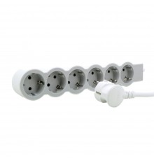 Колодка Legrand 6х2К+З розетки 16 А Білий/Сірий 694579