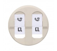 Панель розетки Legrand CELIANE 2хrj45 66236