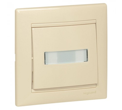 Legrand Valena Classic Вимикач без фіксації з підсвіткою та тримачем етикетки 10А 12В Слонова кістка 774117