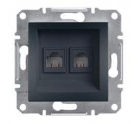 Schneider ASFORA РОЗЕТКА ТЕЛ-НА 4 К ПОДВ антрацит EPH4200171