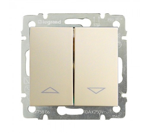 Legrand Valena Classic Кнопка 2 пости для упр. Рольставнями Слонова кістка 774314